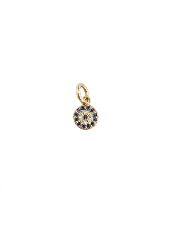 14K Solid Gold Eye Charm