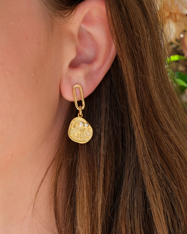 Athena Wisdom Owl Earrings