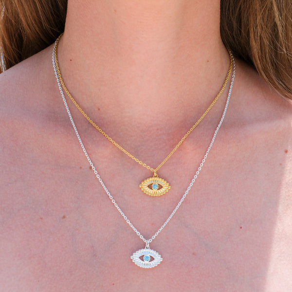 All Blue Eye Necklace