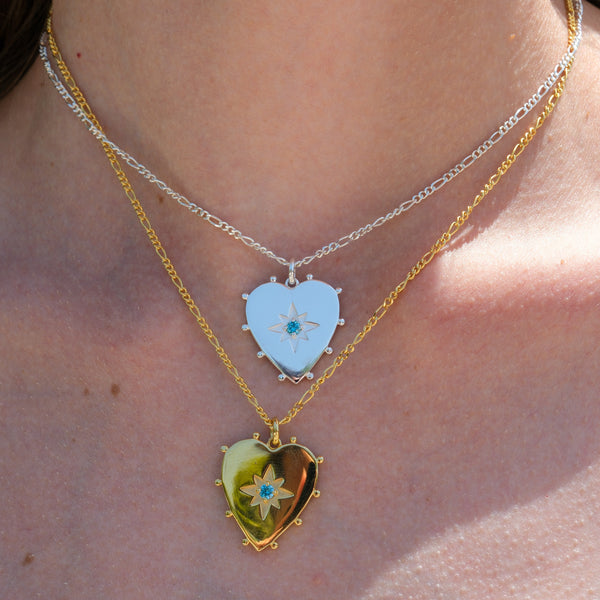 Sapphire Heart Necklace