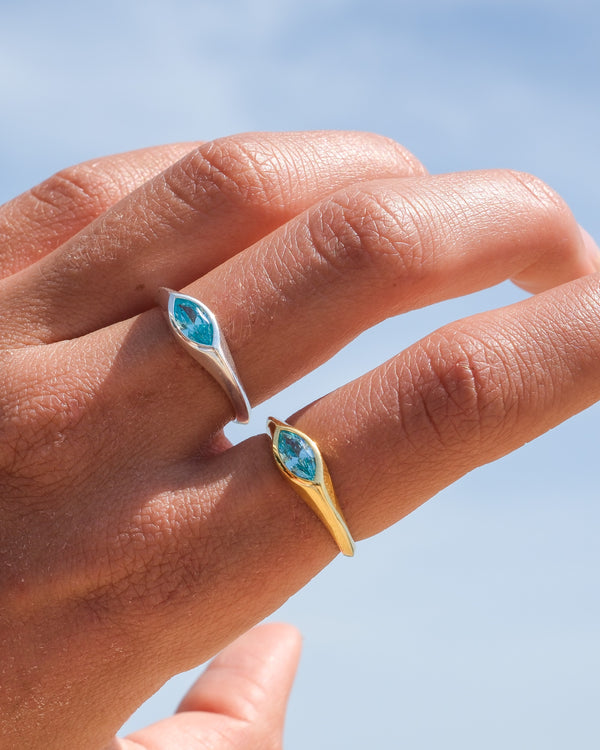 Aqua Gaze Ring