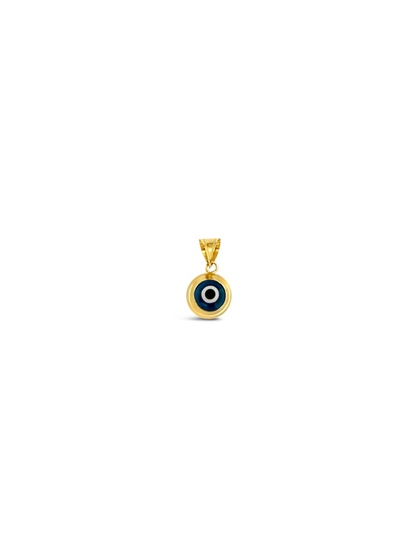 14K Gold Evil Eye Pendant