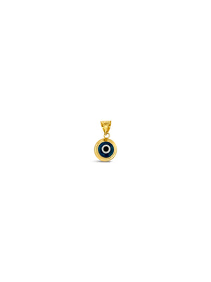 14K Gold Evil Eye Pendant