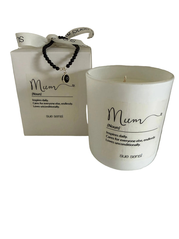 Mother's Day Candle With Bracelet Set
