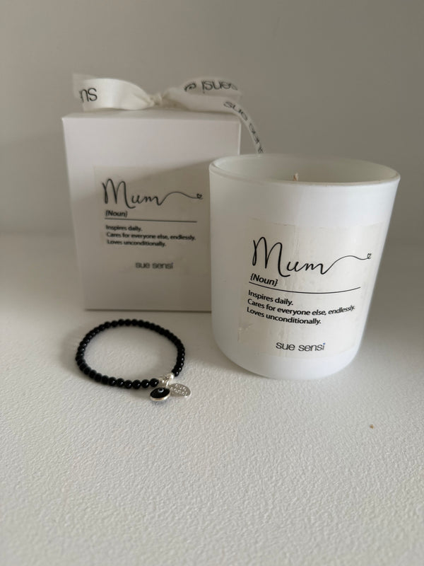 Mother's Day Candle With Bracelet Set