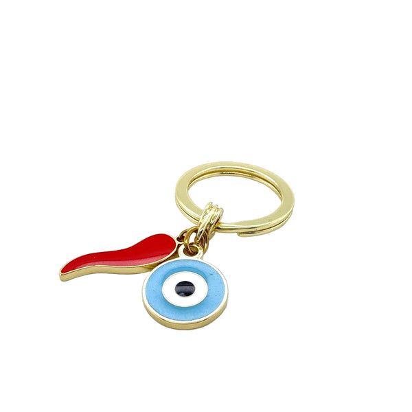 Mini Chilli & Eye Keyring