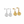 Athena Wisdom Owl Earrings in Sterling Silver and 18K Gold Plated