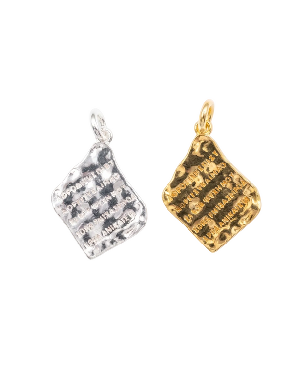 Aphrodite Love Words Pendant in Sterling Silver and 18K Gold Plated