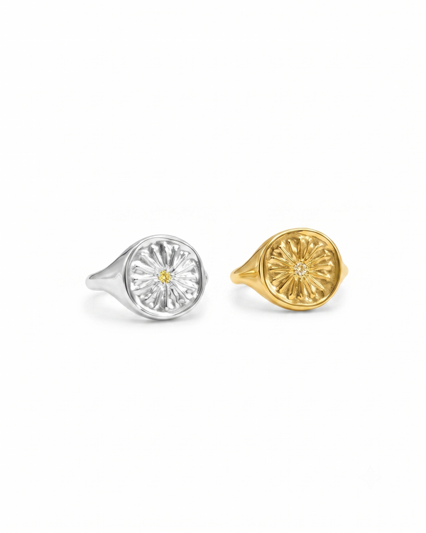 Apollo Sun Ring in Sterling Silver and 18K Gold Plated