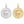 Ares Coin Pendant in Sterling Silver and 18K Gold Plated
