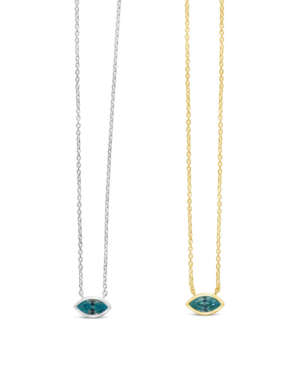 Aqua Gaze Eye Necklace