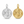 Pegasus Coin Pendant in Sterling Silver and 18K Gold Plated