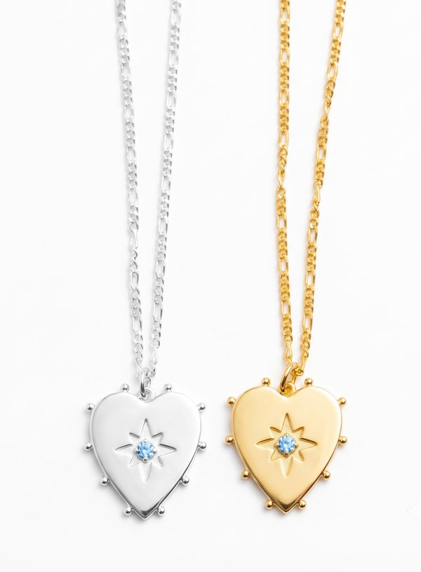 Sapphire Heart Necklace