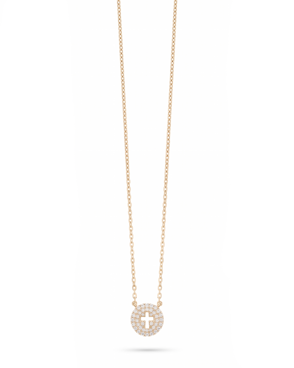 Diamond Faith - 9K Solid Gold & Diamonds Necklace