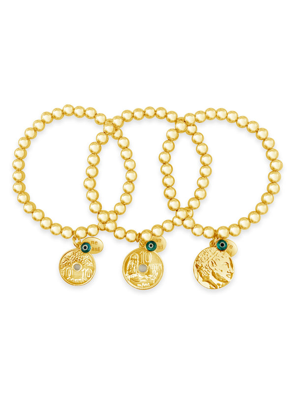Greek Lucky Coin Bracelet