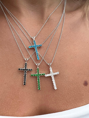 Crystal Faith Cross necklace - Sue Sensi